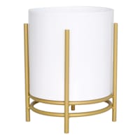 White Metal Planter Stand, Small