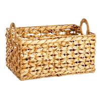 Providence Melia Flower Weave Storage Basket with Handles, Medium