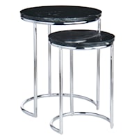 Crosby St. Set of 2 Essex Black Marble Nesting Tables