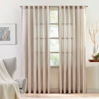 Metallic Natural Luxe Sheer Curtain Panel, 95"