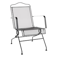 Woodhill Metal Motion Patio Dining Chair, Black
