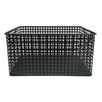 Crosby St. Straton Black Metal Rectangle Storage Basket, Small