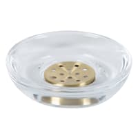 Found & Fable Jasper Clear Glass Soap Dish, 5"