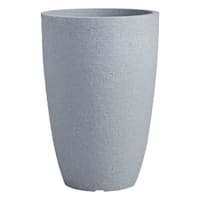Japi Grey Granite Modern Tall Outdoor Planter, Small