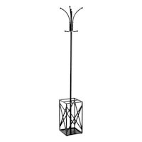 X-Base Metal Coat Rack, Black