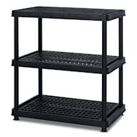 3-Tier Shelving Unit, Black
