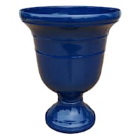 Providence Dark Blue Florian Urn Outdoor Planter, Medium