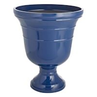 Providence Dark Blue Florian Urn Outdoor Planter, Large