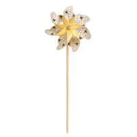 Honeybloom Yellow Honey Bee Whirligig, 19"