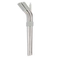 8-Piece Stainless Straw Set, Grey