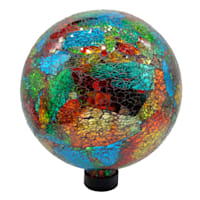 Multicolor Mosaic Glass Garden Gazing Ball, 10"