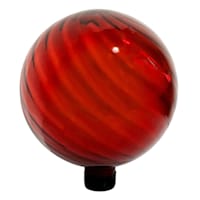 Red Swirled Garden Gazing Ball, 10"