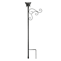 Bronze Metal Butterfly Shepard's Hook, 48"