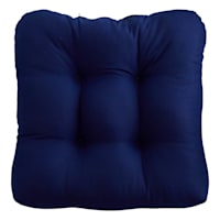 Navy Blue Canvas Outdoor Wicker Seat Cushion