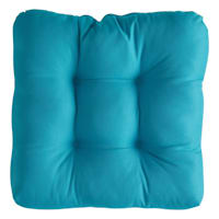 Turquoise Canvas Outdoor Wicker Seat Cushion