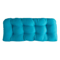 Turquoise Canvas Outdoor Wicker Settee Cushion