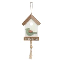 Habitat for Humanity Hanging Welcome Bird House Wall Decor, 4x8