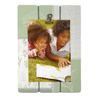 Habitat for Humanity Green Plank Tabletop Picture Frame, 4x6