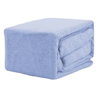 4-Piece Blue Jersey Sheet Set, King