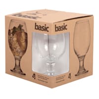 Set of 4 Basic Clear Iced Tea Glasses, 18.5oz