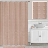 Pink Puff Poms Shower Curtain, 72"