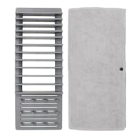 Grey Dish Drying Mat with Rack