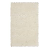 (C195) Kodiak Ivory Shag Accent Rug, 3x5