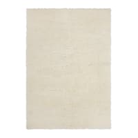 (C195) Kodiak Ivory Shag Area Rug, 5x7
