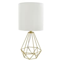 Brass Wire Lamp with Shade, 17.5"