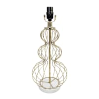 Providence Gold Marble Wired Table Lamp Base, 18"