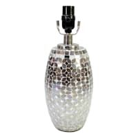 Found & Fable Beige Mosaic Accent Lamp Base, 13"