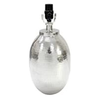 Found & Fable Silver Hammered Metal Accent Lamp Base, 14"