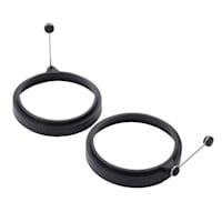 2-Piece Silicone Egg Rings, Black