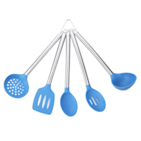 5-Piece Silicone Kitchen Tool Set, Blue
