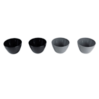 4-Piece Prep Bowl Set, Black & Grey