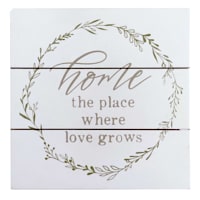 Habitat For Humanity Wooden Home Love Grows Sign, 8x8