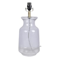 Honeybloom Clear Hammered Glass Medium Table Lamp Base, 18"