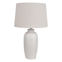 Honeybloom White Medium Table Lamp with Shade, 25"