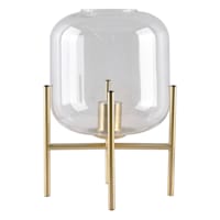 Crosby St. Clear Gold Glass Uplight Lamp, 13"