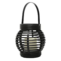 Found & Fable Black LED Outdoor Lantern with Timer, Extra Small