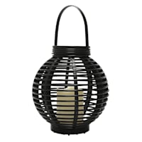 Found & Fable Black LED Outdoor Lantern with Timer, Small