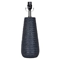 Ty Pennington Blue Braided Design Ceramic Medium Table Lamp Base, 17.5"