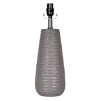 Ty Pennington Grey Braided Design Ceramic Lamp Base, 17.5"