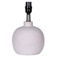 Crosby St. White Textured Round Mini Lamp Base, 11"