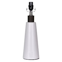 Crosby St. White Tapered Modern Ceramic Medium Table Lamp Base, 17"