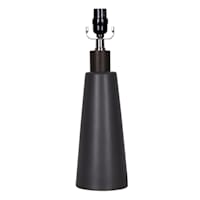 Crosby St. Black Tapered Modern Ceramic Medium Table Lamp Base, 17"