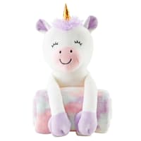 Tiny Dreamers Unicorn Huggable with Throw Blanket