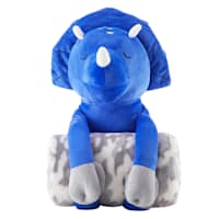 Tiny Dreamers Triceratops Huggable with Throw Blanket