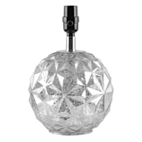 Tracey Boyd Metallic Round Glass Textured Mini Lamp Base, 11.5"