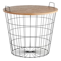 Honeybloom Wire Basket Storage Table